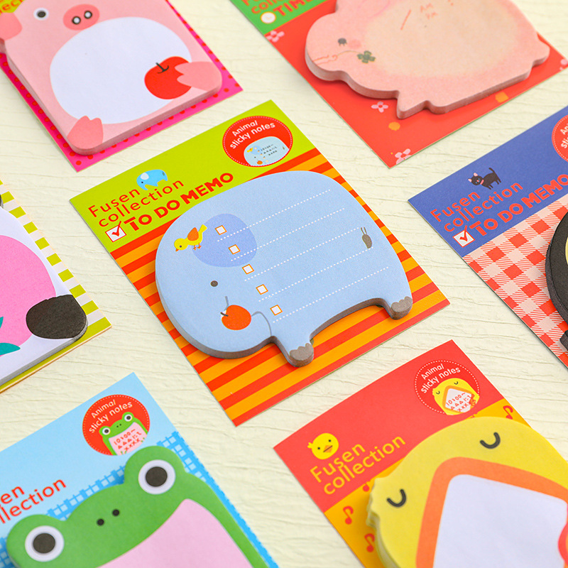 Picture of Korean Creative Stationery Cute Cartoon Zoo Animal Paradise Tearable Note Pad Student Sticky Note N Times