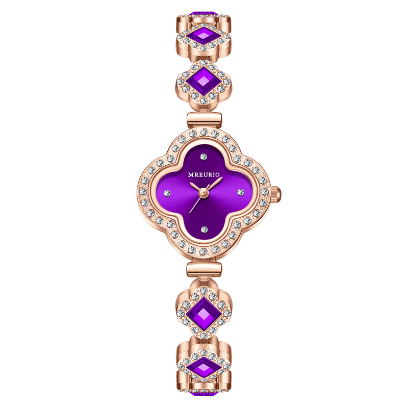 Picture of Live Hot Hot Hot Fashion Four-leaf Clover Bracelet Quartz Watch Emerald Women's Watch Women's Watch Factory Wholesale
