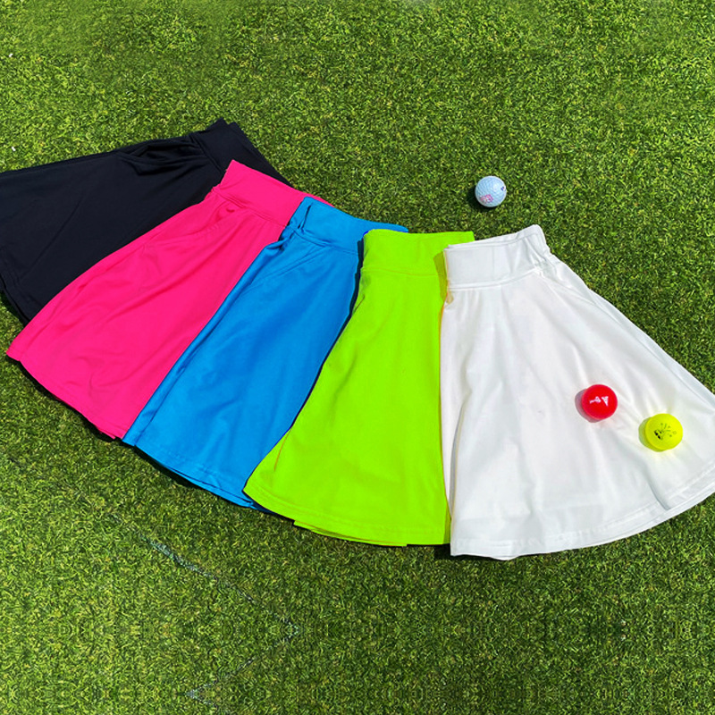 Solid Color Multicolor Single Pleated Half-length Swim Skirt Conservative Anti-glare Slim Matching Bikini High Waist Belly Covering Bottom