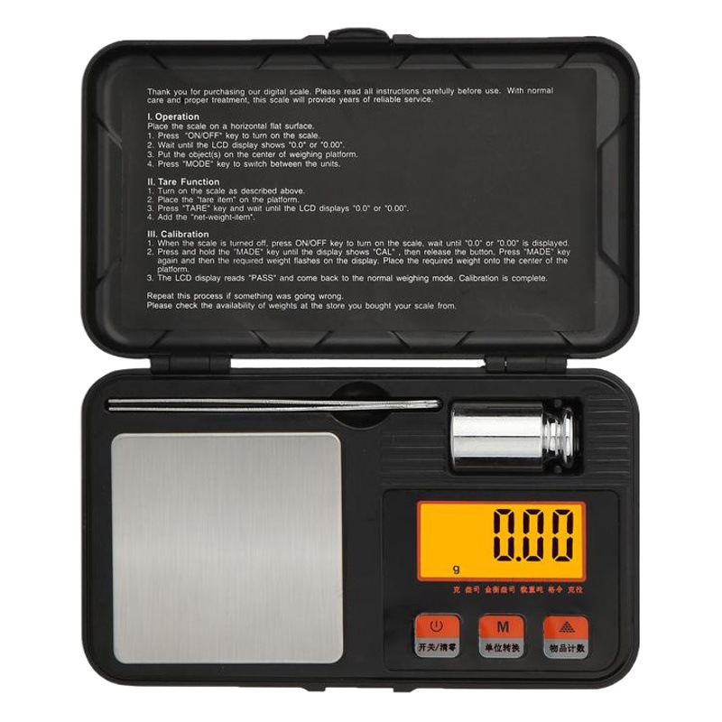 Picture of Amazon 0.001g portable balance electronic scale mini baking precision weighing 0.01g tool box jewelry scale