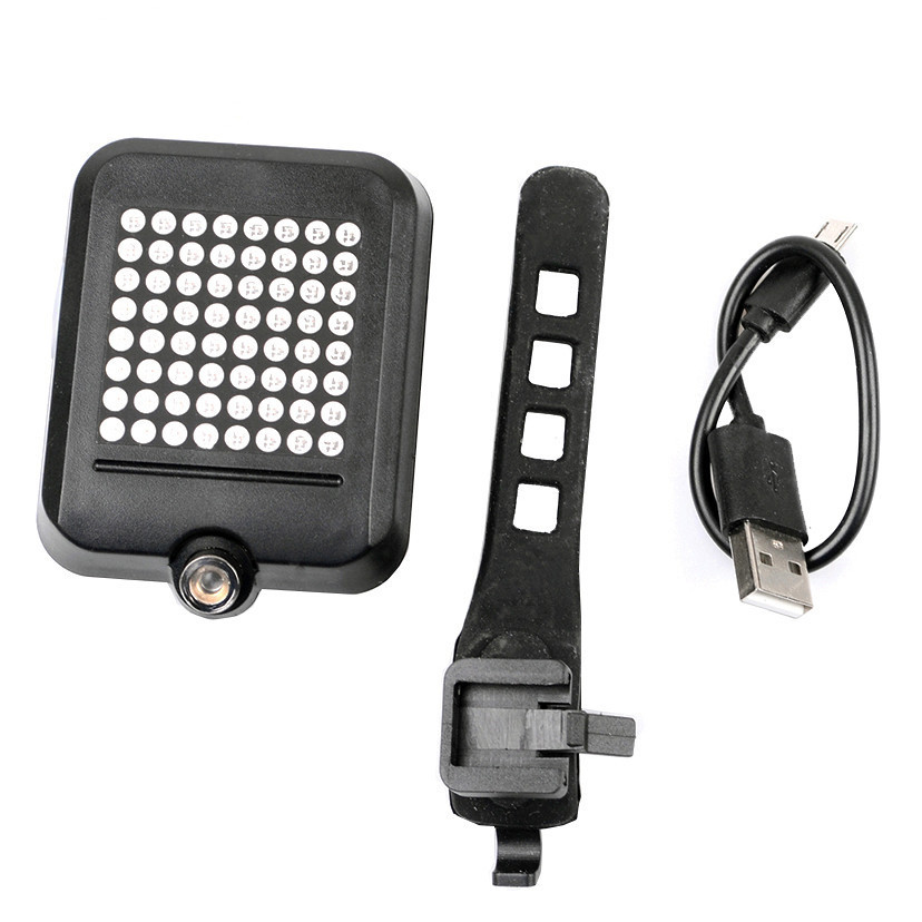 Picture of Bicycle Turn Signal Brake Light Mountain Bike Intelligent Sensor Automatic Brake USB Charging Projection Laser Tail Light