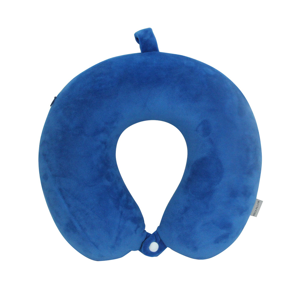 Picture of Memory pillow U-shaped pillow travel neck pillow U-shaped neck pillow LOGO embroidery U-shaped monochrome solid color memory foam U-shaped pillow