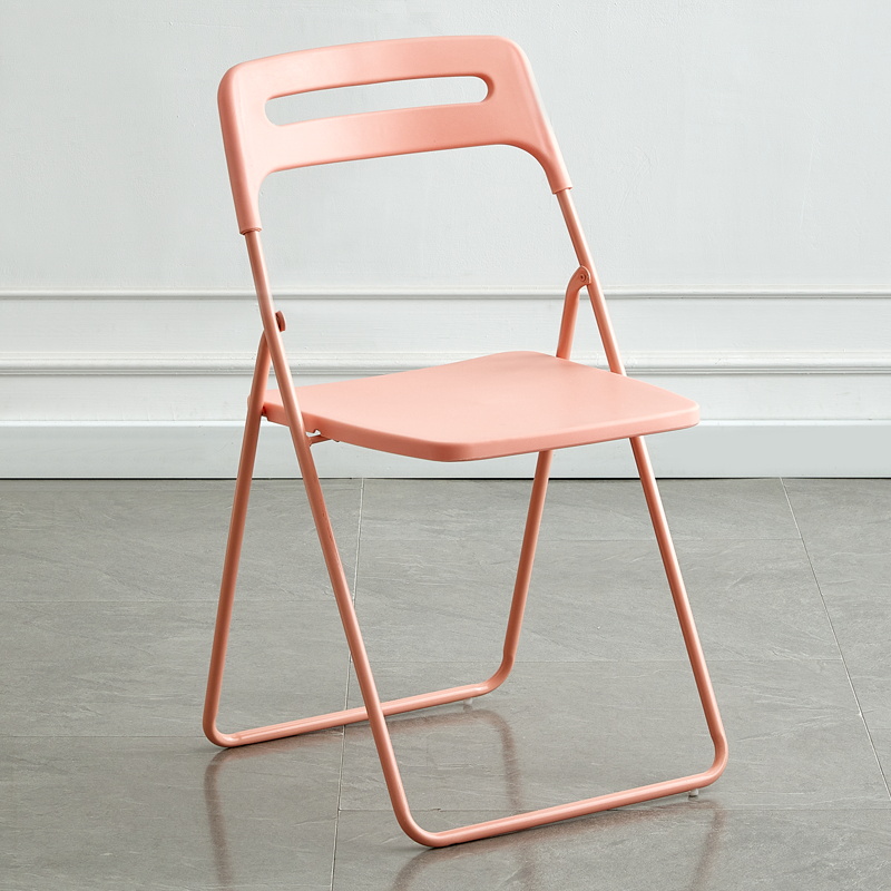 Picture of Folding chair home simple modern plastic photo chair dormitory office meeting training outdoor backrest chair stool