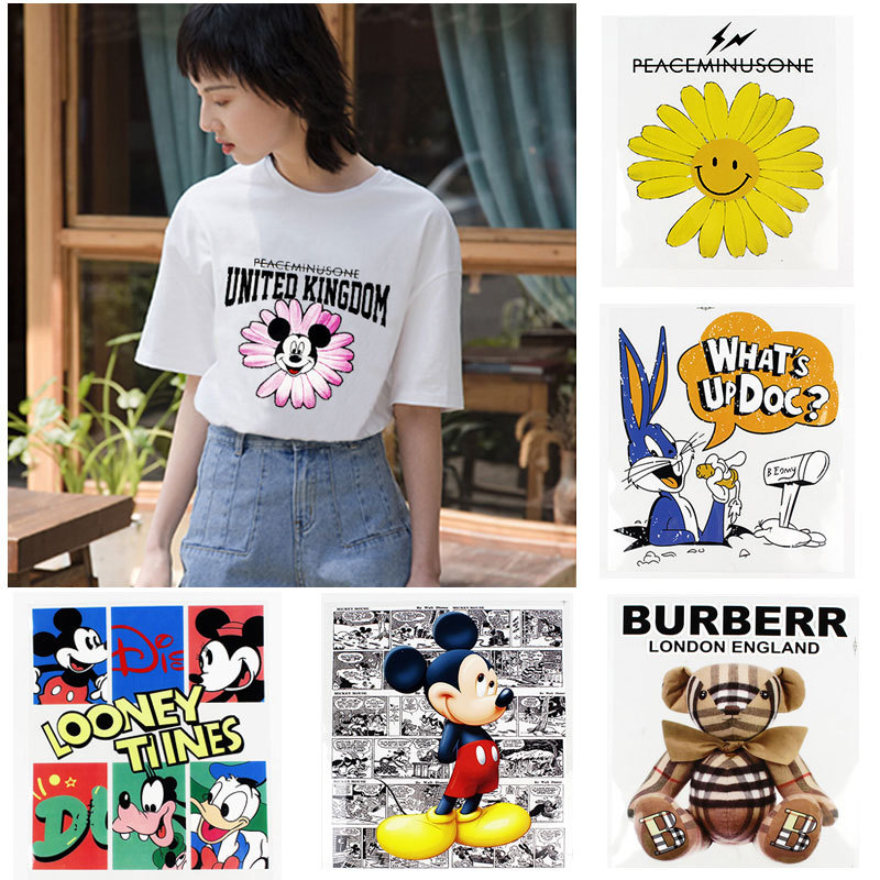 Picture of Cross-Border Customized Heat Transfer Clothing Cartoon Printing Three-Dimensional Hot Diamond Washable Label High Elastic Heat Transfer Silicone Heat Transfer Sticker