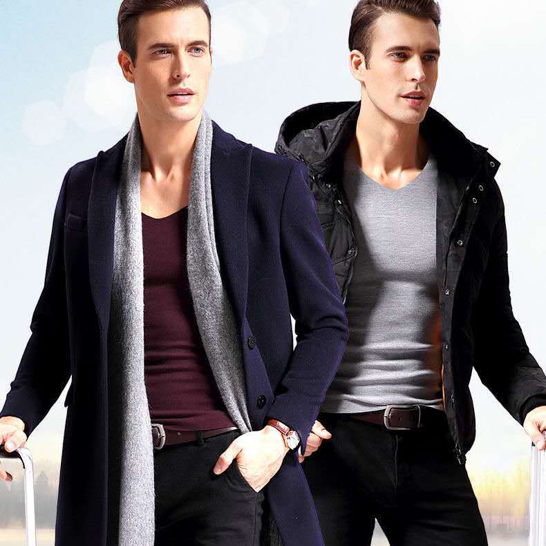 Picture of 2024 warm vest men's autumn and winter clothing close-fitting fleece-lined underwear men's vest base shirt double-sided velvet a generation of hair