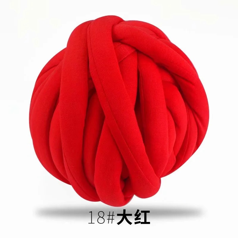 Picture of Heart-filled cotton coarse cotton fabric thread hand-woven blanket bag cat nest wool core-spun yarn thread machine-washed OHHIO new style