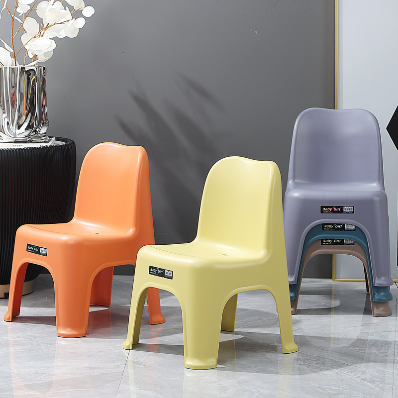 Thickened Children's Chair Non-slip Kindergarten Backrest Chair Baby's Seat Low Stool Children's Learning Chair Household Small Stool