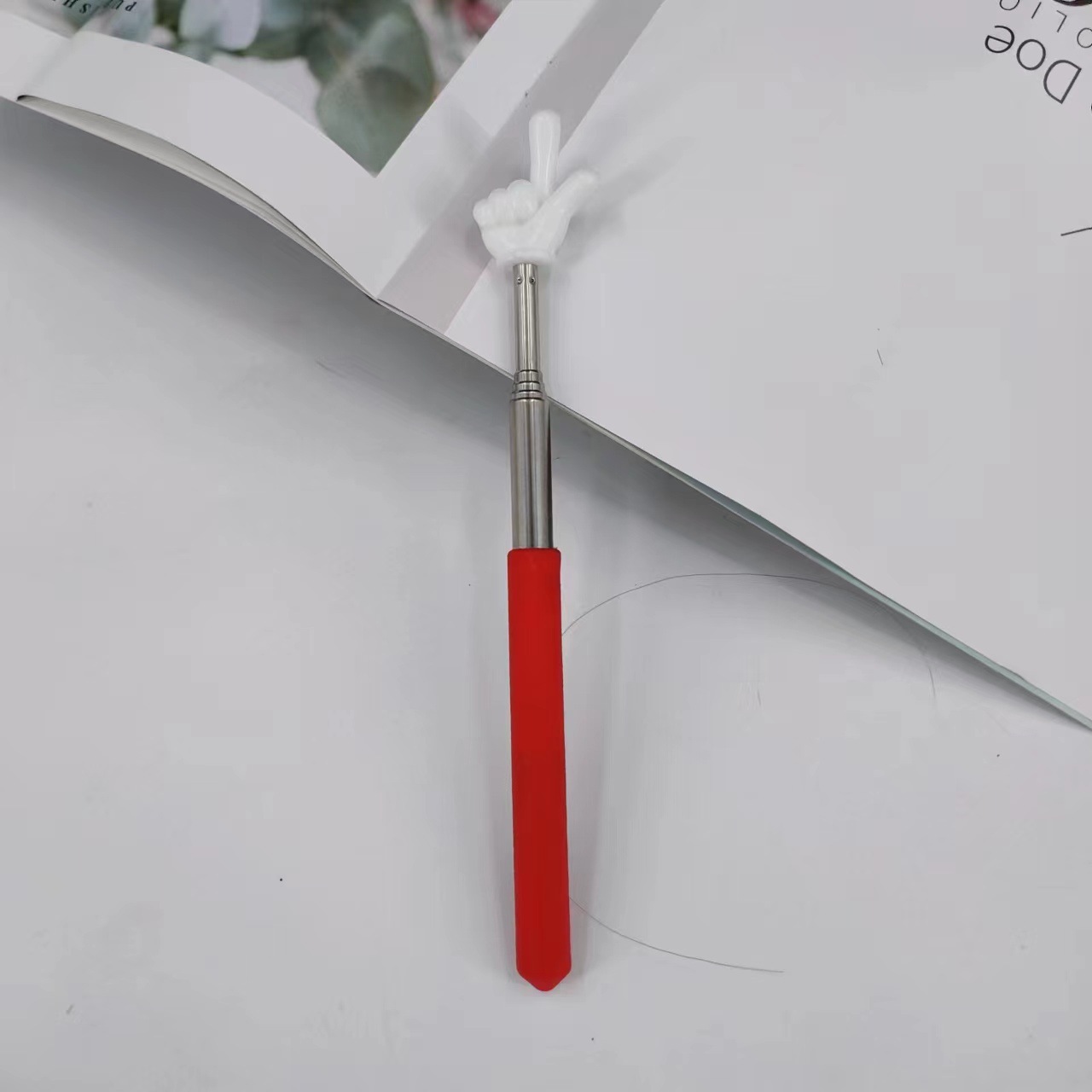 Picture of 60cm retractable finger stick teacher retractable finger reading stick children's reading retractable little finger point reading stick retractable