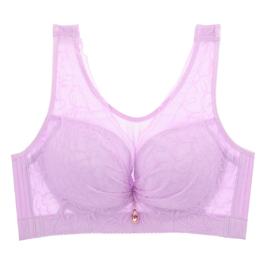 Wireless underwear plus size women's tube top vest-style beauty back chubby girl push up anti-sagging adjustable bra E