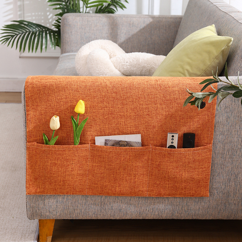 Picture of Summer Ins Sofa Armrest Cover Cloth Widened Imitation Linen Dustproof Cover Cover Mat Summer Universal Non-Slip Cover