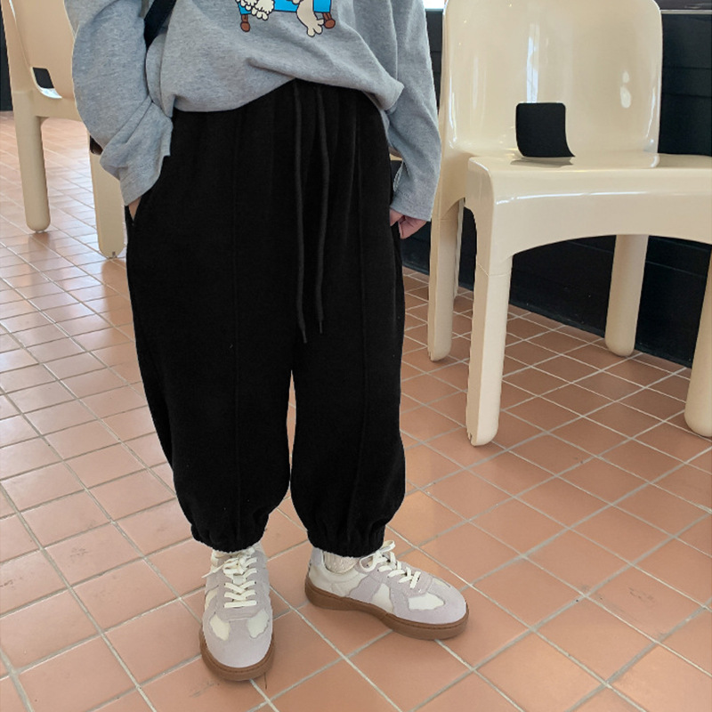 Picture of Little maven thick fleece-lined European and American children's trousers winter warm boys' pants home casual pants