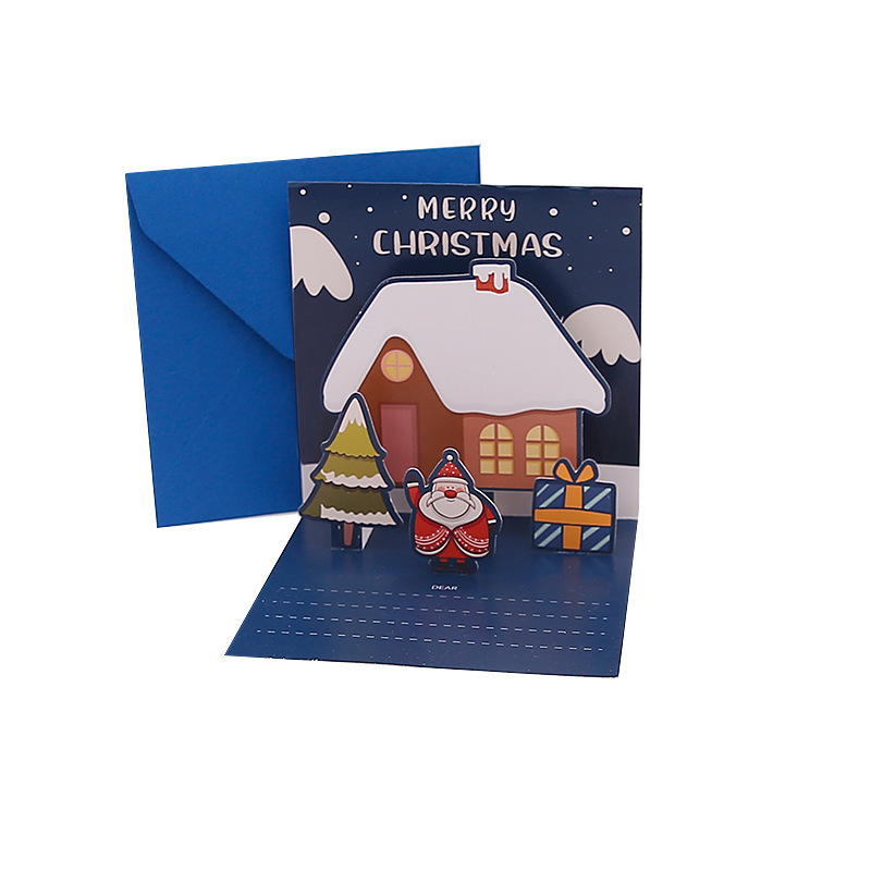 Picture of Amazon Stereo Christmas Greeting Card Creative Christmas Eve Message Holiday Card Gift Folding Card Set