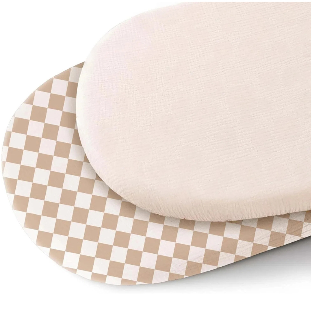 Picture of Cross-border Baby Cradle Bed Cover 2-piece Printed Breathable Skin-friendly Cotton Yarn Cradle Mattress Removable Change Cover