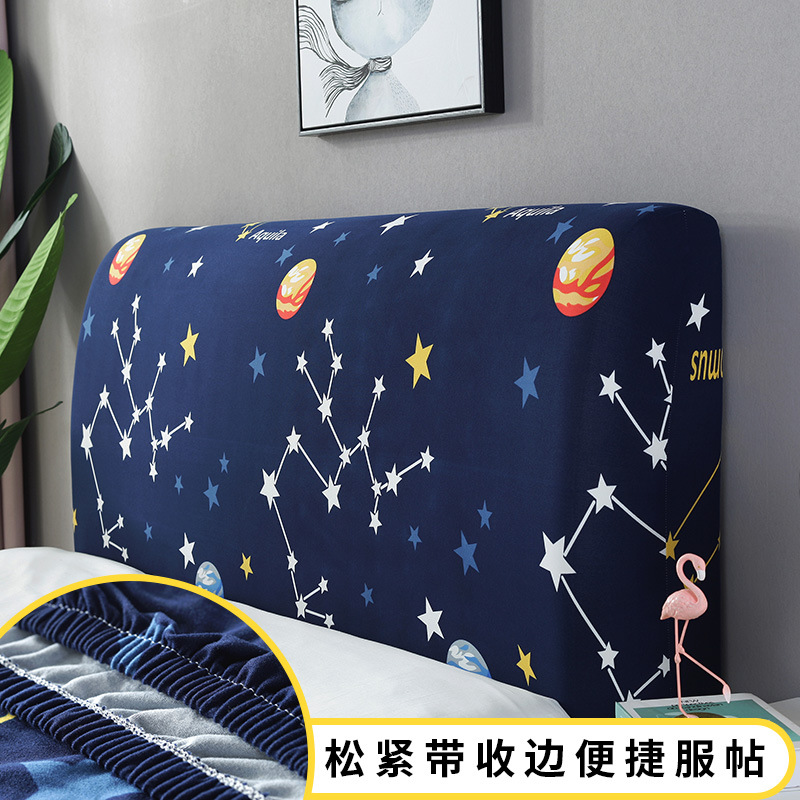 Picture of Nordic Bedhead Cover High Elastic Dust Cover Home Backrest Cover 1.8 m 1.5 Elastic Bedhead Cover Universal