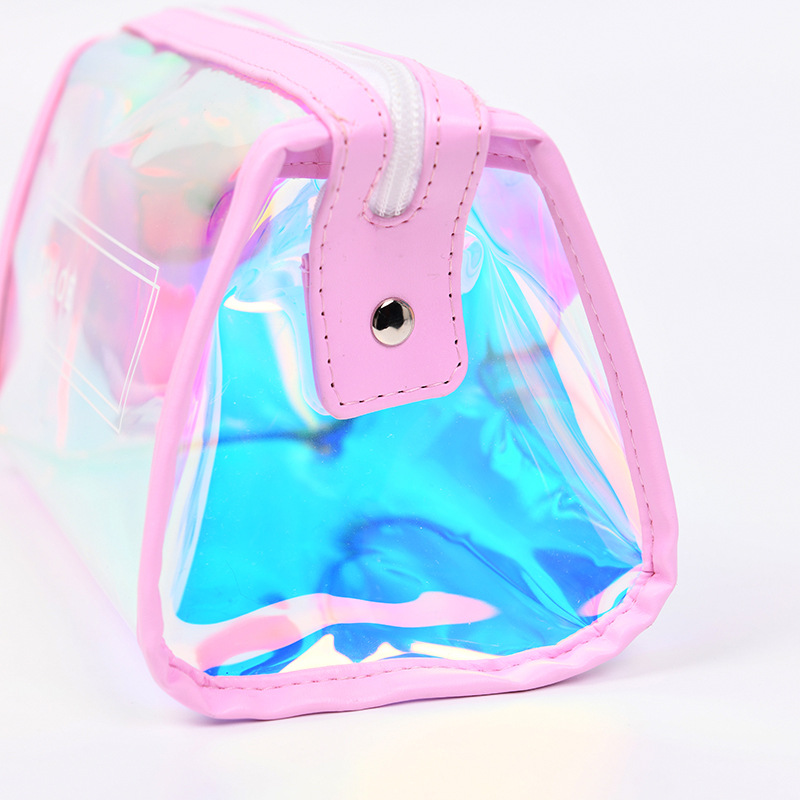 Source factory PVC colorful laser cosmetic bag waterproof cosmetics transparent storage bag wash bag manufacturers wholesale