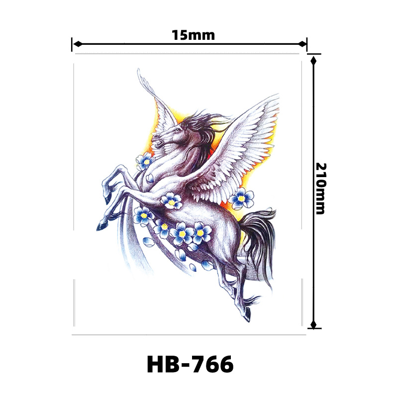 Picture of Factory wholesale tiger blood wolf head tattoo stickers to map custom small fresh English letters cartoon pattern stickers