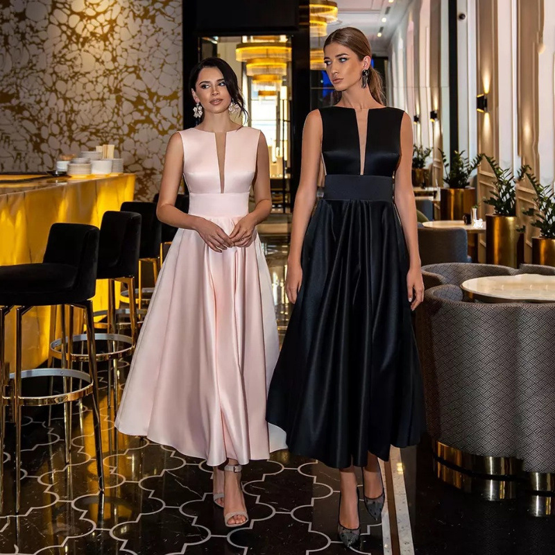 Cross-border e-commerce hot deep V sexy high waist slim casual backless evening dress AliExpress Amazon direct 022