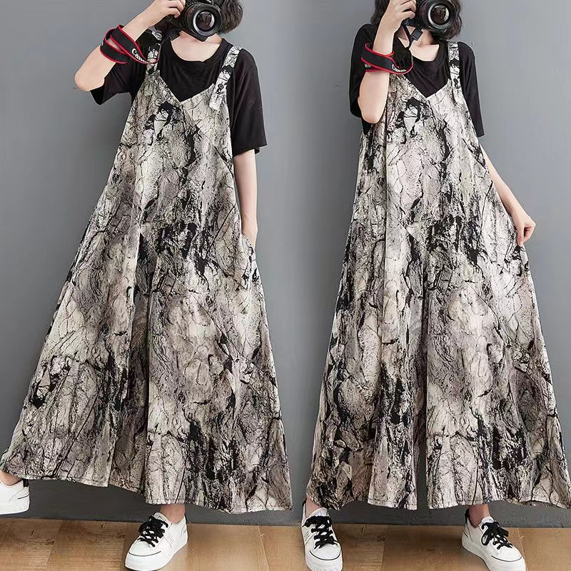 chubby girl plus size Western-style Belted Pants Women's Summer Thin Loose Skirt Pants for Covering Meat and Slimming Age-reducing Wide-leg Long Pants