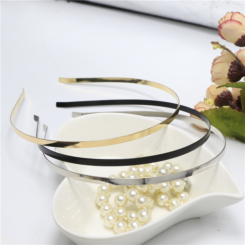 Picture of DIY hair accessories hair band accessories wholesale thick plated black gold silver copper accessories hair band
