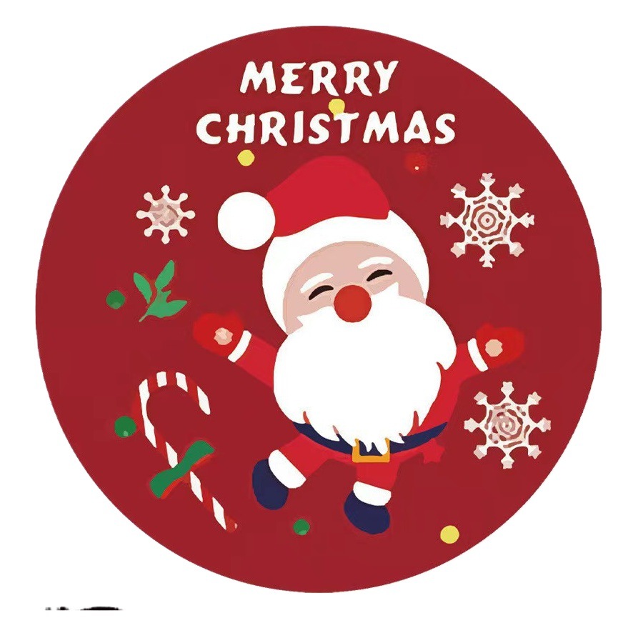 Cross-border christmas happy stickers Christmas party decoration gift elderly Apple creative gift box sealing stickers