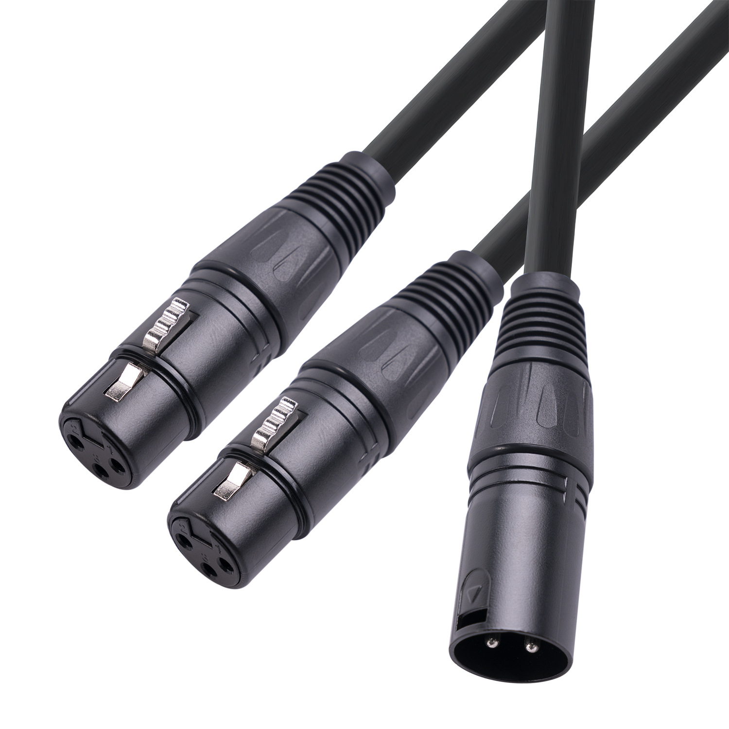 Picture of 0.5 m Shielded Wire Metal Head Three Core Balance Carnong One Rotary Two Mother XLR One Tow Two Mixer Audio Line