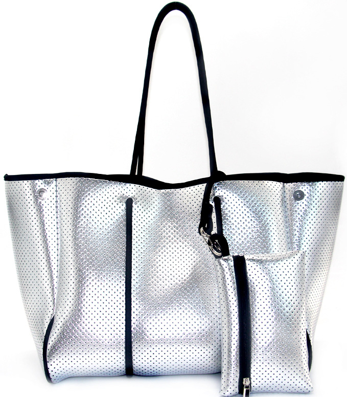 Picture of Diving Material Perforated Beach Bag European and American Fashion Portable Shoulder Strap Mother Bag Outdoor Casual Bag Portable Women's Bag for Women