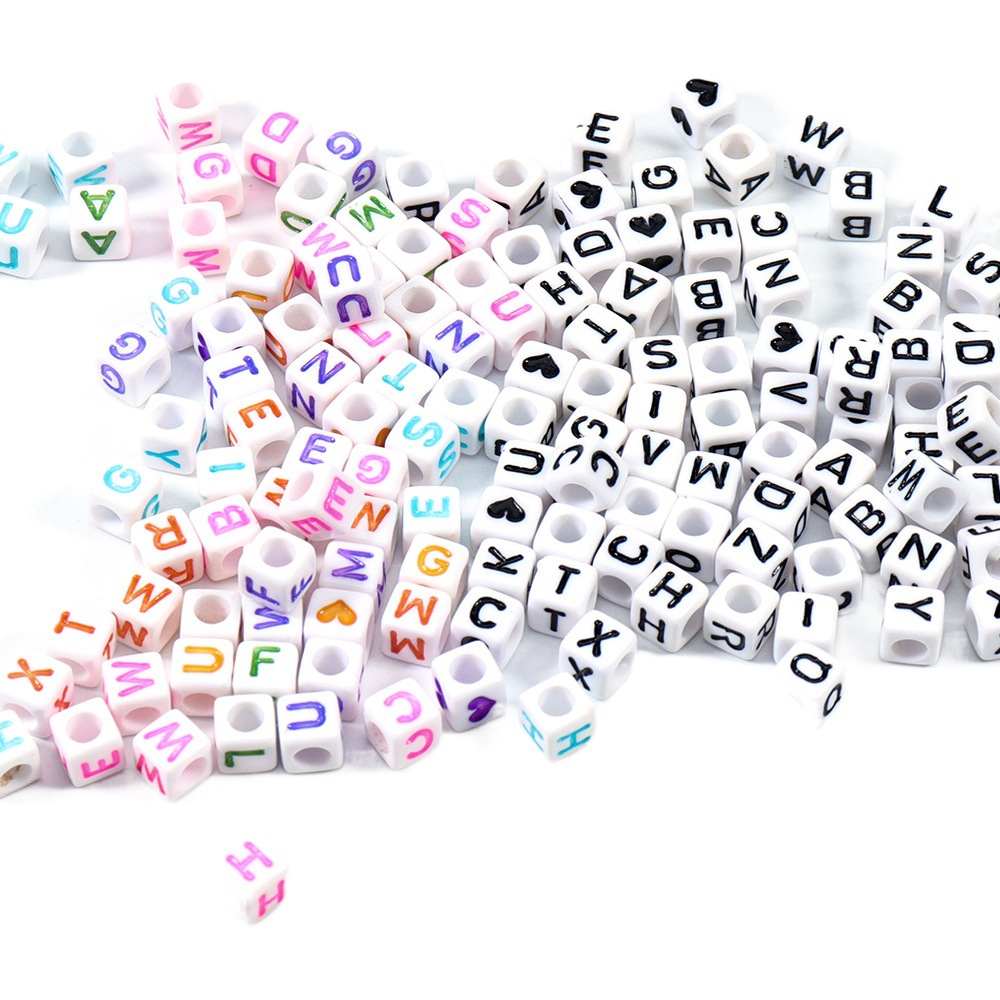 Picture of Amazon Hot Sale 24 Grid Multi Style Letter Beads Boxed Color Beads Handmade Set with Accessories diy Material