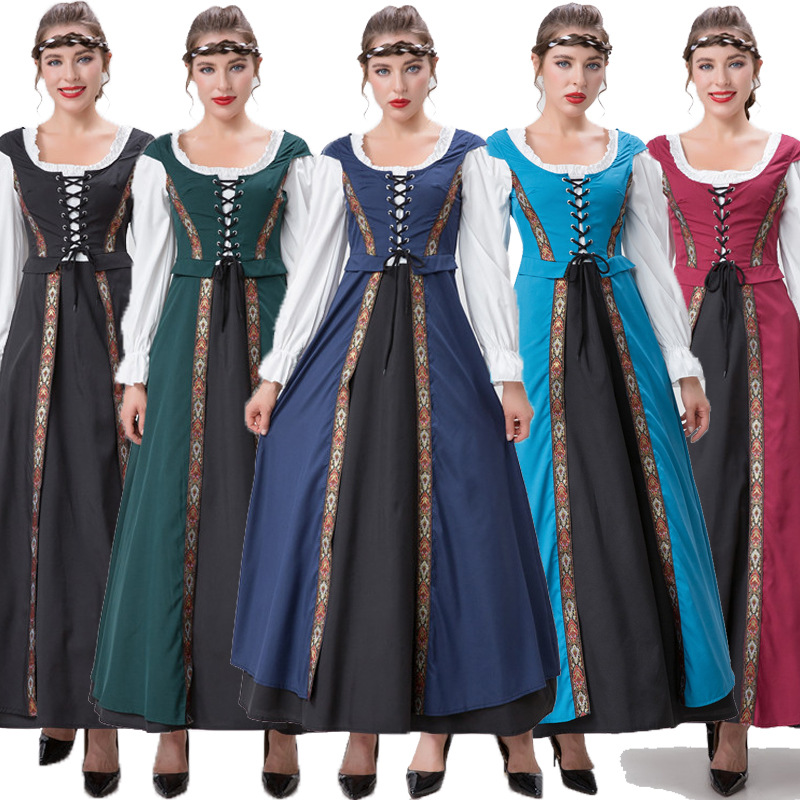Halloween adult women's performance clothing European pastoral style women's clothing COS fairy tale dress performance clothing