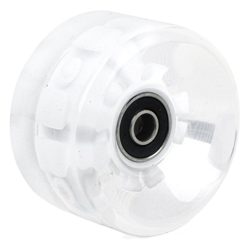 6536 double-row roller skates color luminous wheel four-wheel roller skates land skateboard universal PU transparent flash wheel