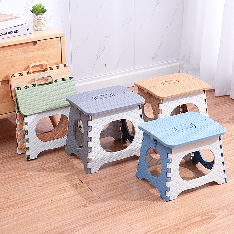 Plastic Folding Stool, Portable Household Stool, Low Chair for Children, Thickened Fishing Stool, Outdoor Small Stool, Stackable