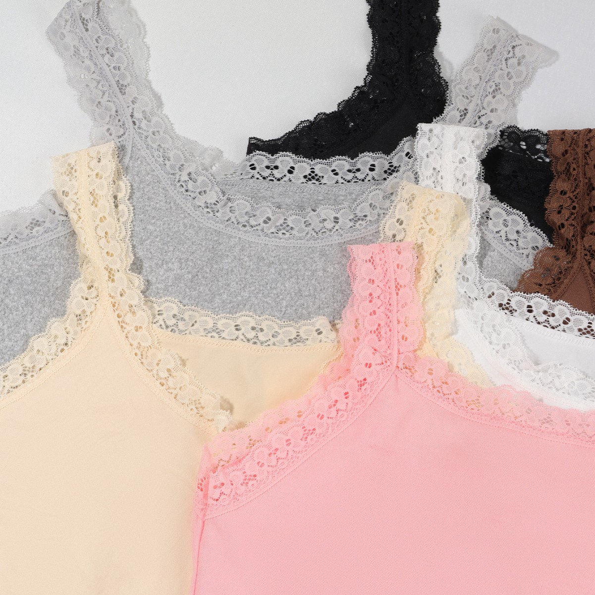 Picture of 2025 Spring and Summer New Lace Camisole Women's Comfortable Loose Large Size Inner Bottoming Sleeveless Top