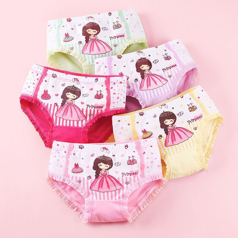 Picture of Bang Beiku Children's Girls Underwear Fine Shuttle Cotton Cartoon Boxers Children's Large Children's Little Girls' Underwear