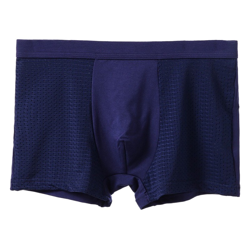 Men's Underwear Ice Silk Bamboo Fiber Men's Boxer Briefs Mesh Summer Boxer Briefs Manufacturer Wholesale
