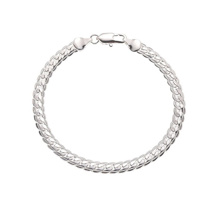 Picture of 16-24 inch 5mm full side necklace bracelet European and American jewelry silver plated gold plated wholesale WISH