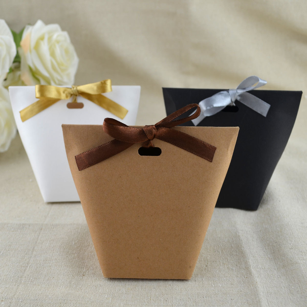 Small DIY Blank Kraft Paper Bag Forest Candy Bag Wedding Box Packaging Birthday Party Kraft Paper Bag Wholesale