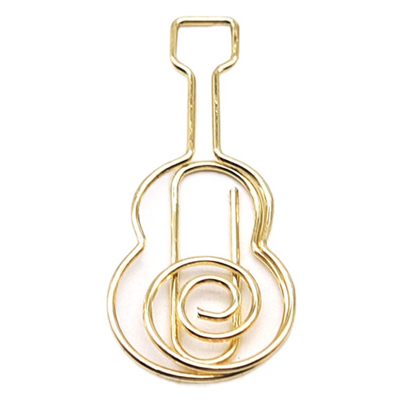 Factory wholesale guitar shape paper clip Music Series metal paper clip creative special-shaped paper clip office paper clip