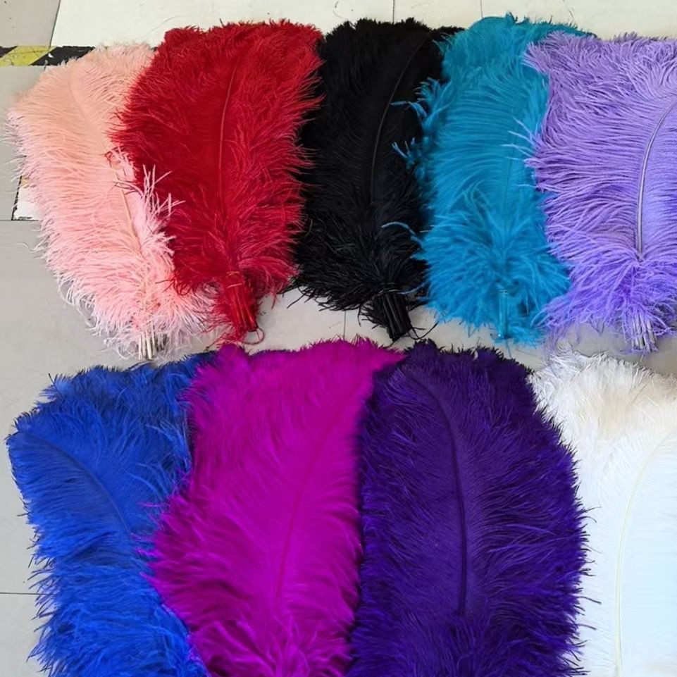 Ready Supply of Ostrich Feathers 60- 65cm Wedding Table Flower Decorations Performance Headdress Flower Arrangement DIY Accessories