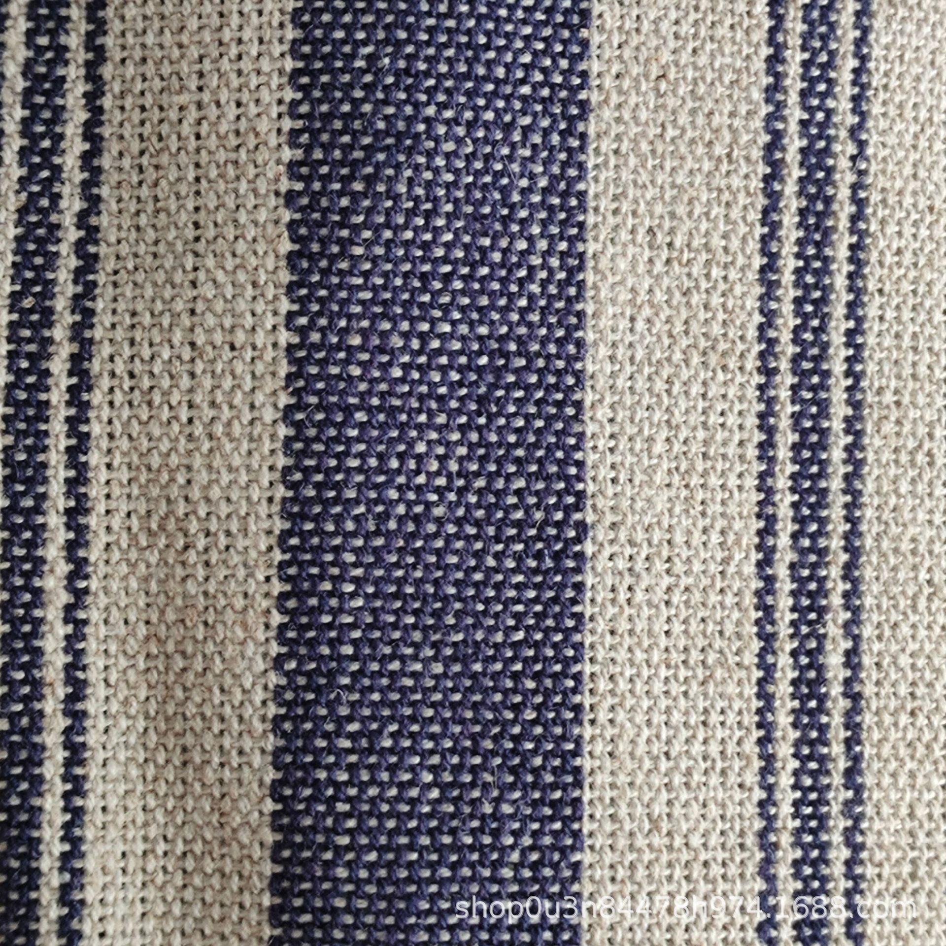 Picture of Linen Sticky Collagen Yarn-dyed Sofa Fabric Original Color Yarn-dyed Stripesd Fabric Linen Primary Color Sofa Fabric