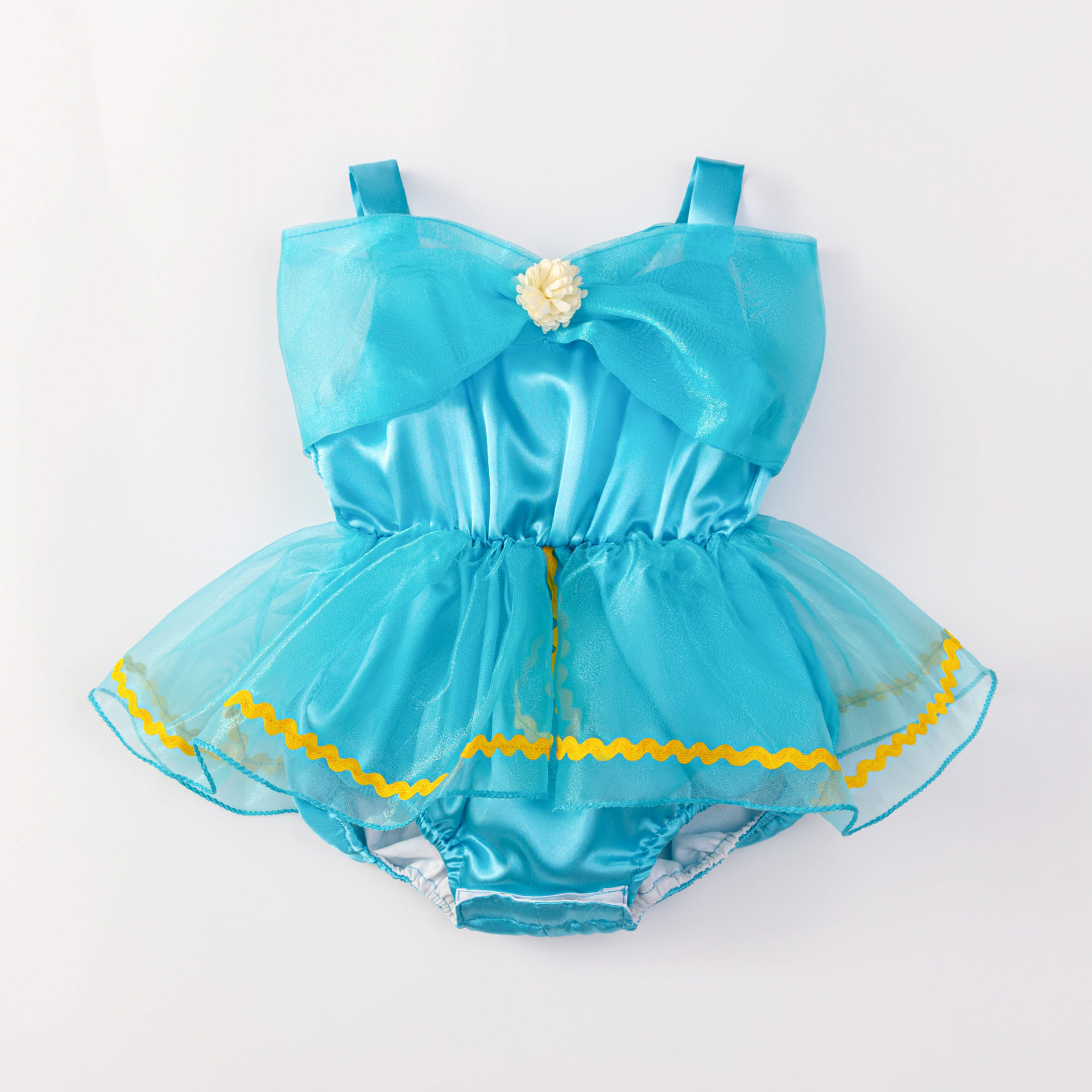 European and American New Cosplay Aladdin Jumpsuit Jasmine Princess Romper Mesh Splicing Triangle Bag Fart Clothing