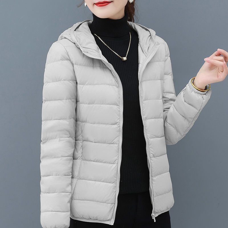 Picture of Leaked Clearance Winter Light Down Cotton-padded Jacket Women's 2023 New Vertical Collar Lightweight Warm Mother Jacket Coat