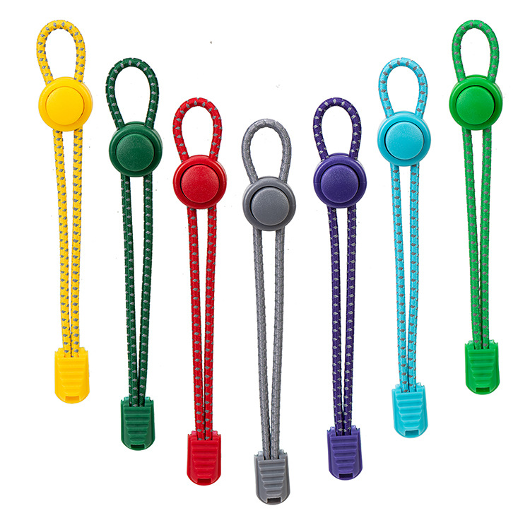 Reflective shoelaces cross-border new color elastic shoelaces lazy shoelaces 3mm stretch rope sports shoes tie-free shoelaces