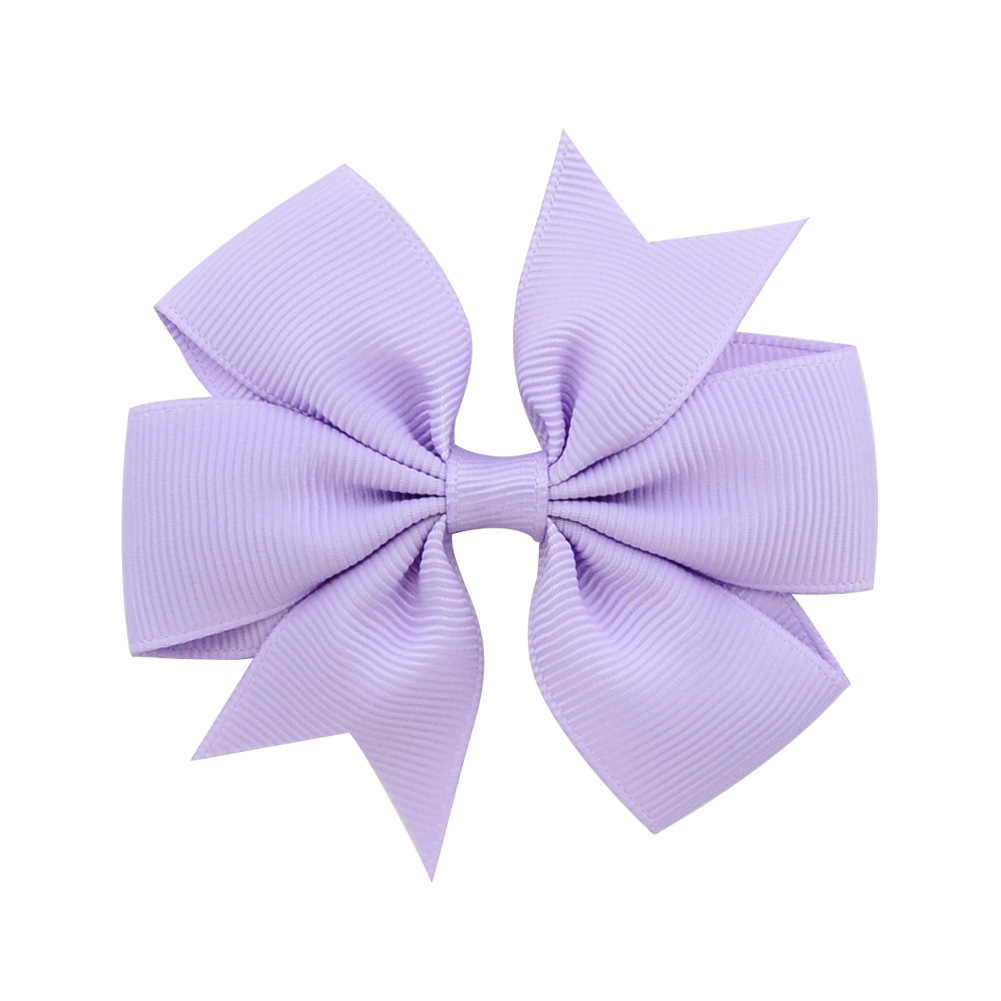 Picture of 53 Colors Amazon Hot Selling Six-Ear Pure Color Ribbed Fishtail Bow Hairpin Hair Accessories Kidsren's Headwear 564