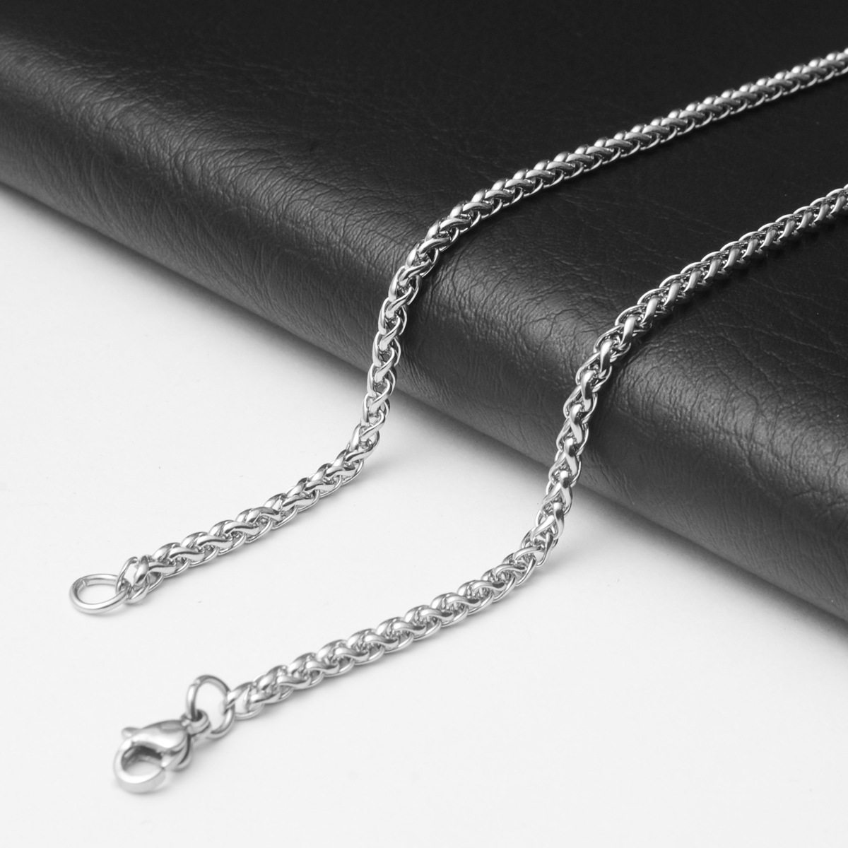Men's Necklace Stainless Steel Chain diy Jewelry Accessories Titanium Steel European and American Hot-selling Keel Chain Girl's Pendant Matching Chain