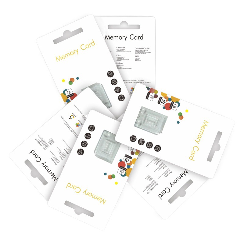 TF memory card packaging box security monitoring storage card blister packaging box single card extra thick neutral packaging box color box