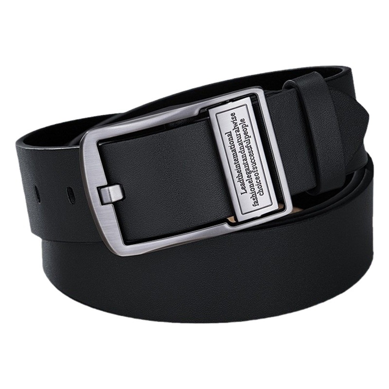 2024 Men's Double-Sided Pin Buckle Rotatable Belt Easiest for Match Business Fashion Men's Casual Guangzhou Belt Men's Belt