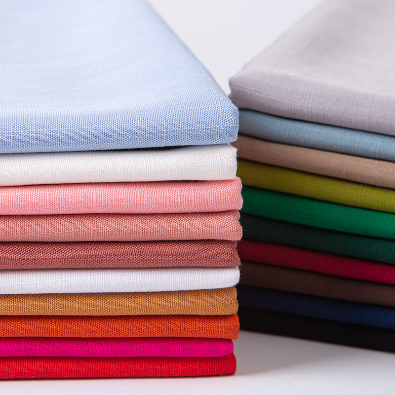 Bamboo Cotton and Linen Fabric Clothing Fabric Summer Thin Handmade DIY Plain Linen Ramie Cloth Han Dynasty Skirt