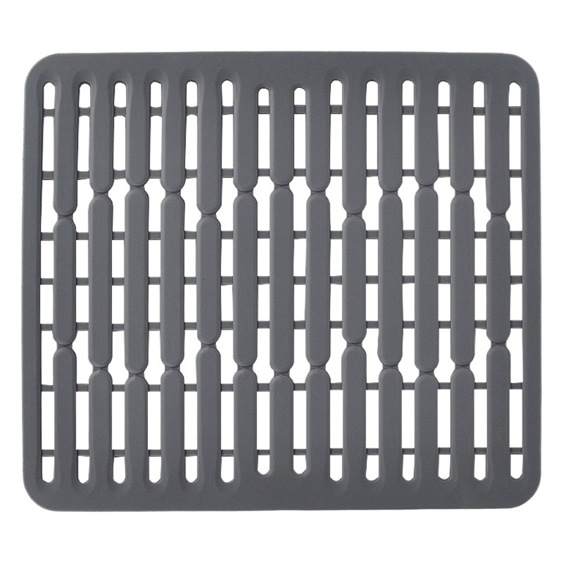 Silicone Hollow Drain Mat Kitchen Sink Dishwashing Sink Non-Slip Mat Multi-Functional Insulation Mat Thickeneded Dish Mat