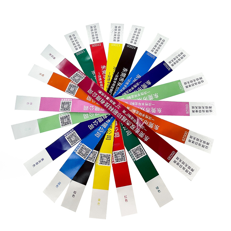 Picture of Spot disposable bracelet waterproof tear-proof identification synthetic paper exhibition admission ticket disposable wrist strap