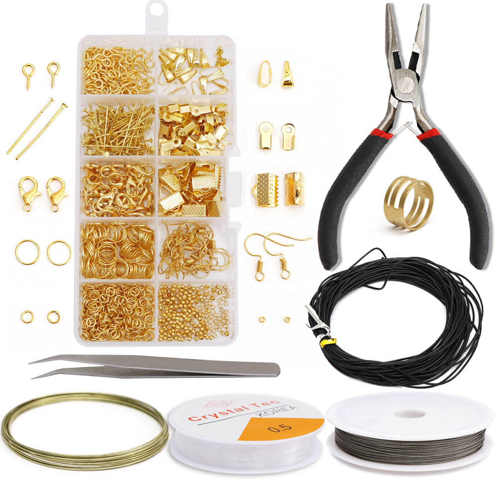 Picture of New diy earrings accessories earrings material bead pliers set material bag with tools handmade accessories