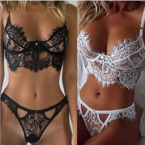 Sexy underwear Europe and the United States sexy underwear eyelash lace three-point sexy set manufacturers spot wholesale